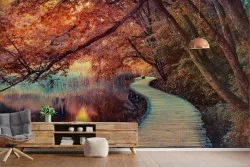 Wallpaper Rivers Waterfalls Lakes Leaves and Flowers Forests and Trees