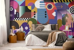 Carta da Parati dipinto astratto-0138