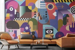 Carta da Parati dipinto astratto-0138