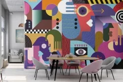 Abstract Painted Wallpaper-0138