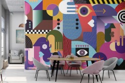 Carta da Parati dipinto astratto-0138