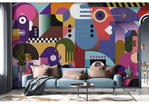 Abstract Painted Wallpaper-0138 2