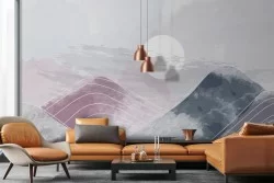 Carta da Parati Astratta Moderna Montagna Natura