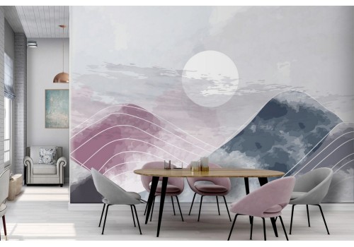 Modern Abstract Mountain Nature Wallpaper