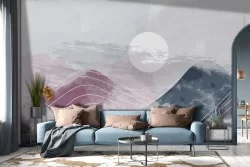 Carta da Parati Astratta Moderna Montagna Natura