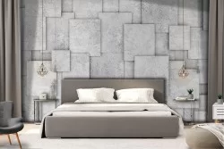 3D Wallpaper Industrial Urban Concrete