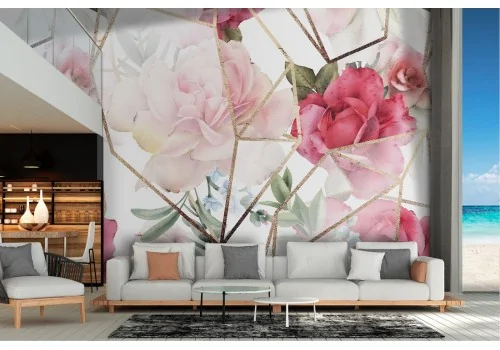 Floral wallpaper modern abstract decoration