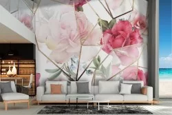 Carta da Parati fiori decorazione moderna astratta