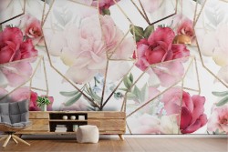 Modern Nature Flowers Wallpaper