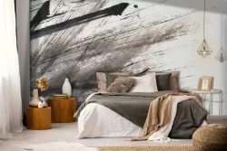 Carta da Parati design moderno righe colore nero grigio-0168