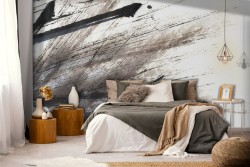 Modern design wallpaper stripes color black grey-0168