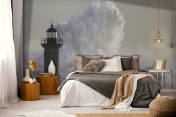 Carta da Parati onde paesaggio faro-0172