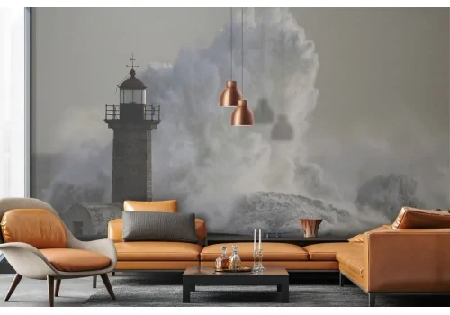 Wallpaper wave landscape lighthouse-0172