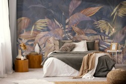 Carta da Parati foglie vintage-0176