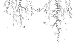 Carta da Parati Design e Stili Flora e Fauna animali Foglie Natura