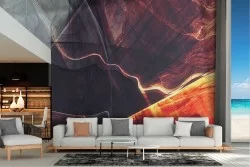 Abstract wave wallpaper in red color
