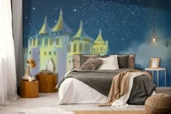 Fantasy Castle Wallpaper for kids room-0186