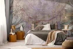 Tropical Greenhouse Structure Decoration Vintage Wallpaper-0190