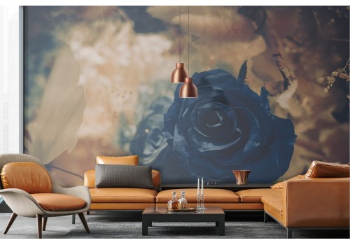 Carta da Parati rosa blu natura raffinata 2