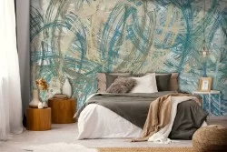 Modern abstract blue wallpaper-0214