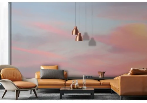 Carta da Parati paesaggio cielo rosa alba tramonto-0223 2