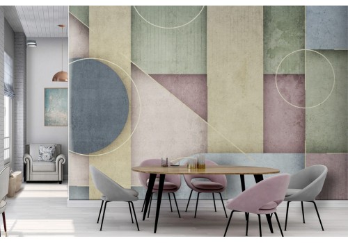 Geometric vintage wallpaper decoration-0226 2