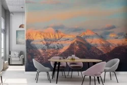 Carta da Parati montagne con neve natura paesaggio-0232