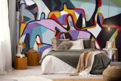 Modern Abstract Painted Wallpaper-0239