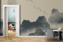 Stylized Mountain Nature Wallpaper