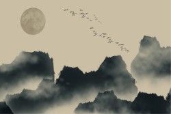 Wallpaper Design and Styles Landscapes and Nature Mountain Stylized Nature