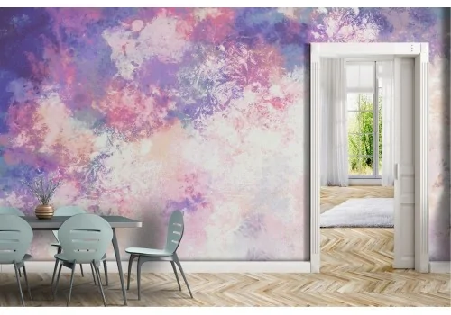 Carta da Parati macchie di colore rosa e blu moderno 2