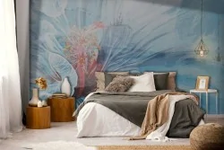 Refined Flower Wallpaper Blue-0258