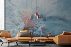 Refined Flower Wallpaper Blue-0258