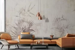 Carta da Parati fiori natura illustrazione vintage-0269