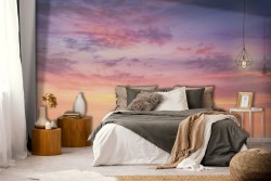 Pink sunset mountains landscape wallpaper-0272