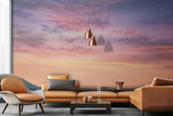 Pink sunset mountains landscape wallpaper-0272