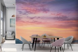 Pink sunset mountains landscape wallpaper-0272