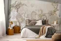 Animal vintage decorations wallpaper on plaster-0277
