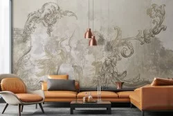 Animal vintage decorations wallpaper on plaster-0277