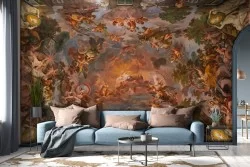 3D Vintage Religious Painted Wallpaper-0284