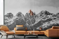 Carta da Parati montagna innevata paesaggio natura-0288