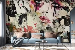 Wallpaper Design and Styles Paintings and Watercolors Modern