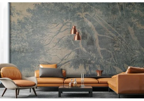 Forest nature vintage illustration wallpaper-0292 2