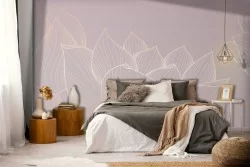 Pink and gold luxury lotus flower wallpaper-0293