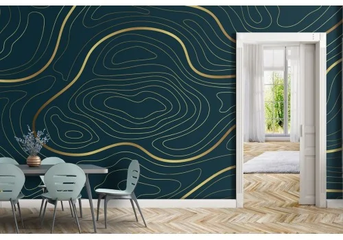 Concentric stripes wallpaper modern luxury design 2