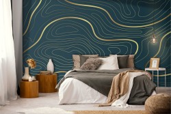 Luxury Stripes and Waves Wallpaper