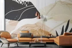 Carta da Parati Design e Stili Flora e Fauna Astratta Foglie Natura