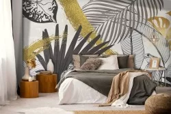Tropical Leaves Nature Design Luxury Wallpaper-0313