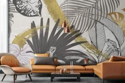 Tropical Leaves Nature Design Luxury Wallpaper-0313