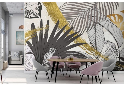 Tropical Leaves Nature Design Luxury Wallpaper-0313 2